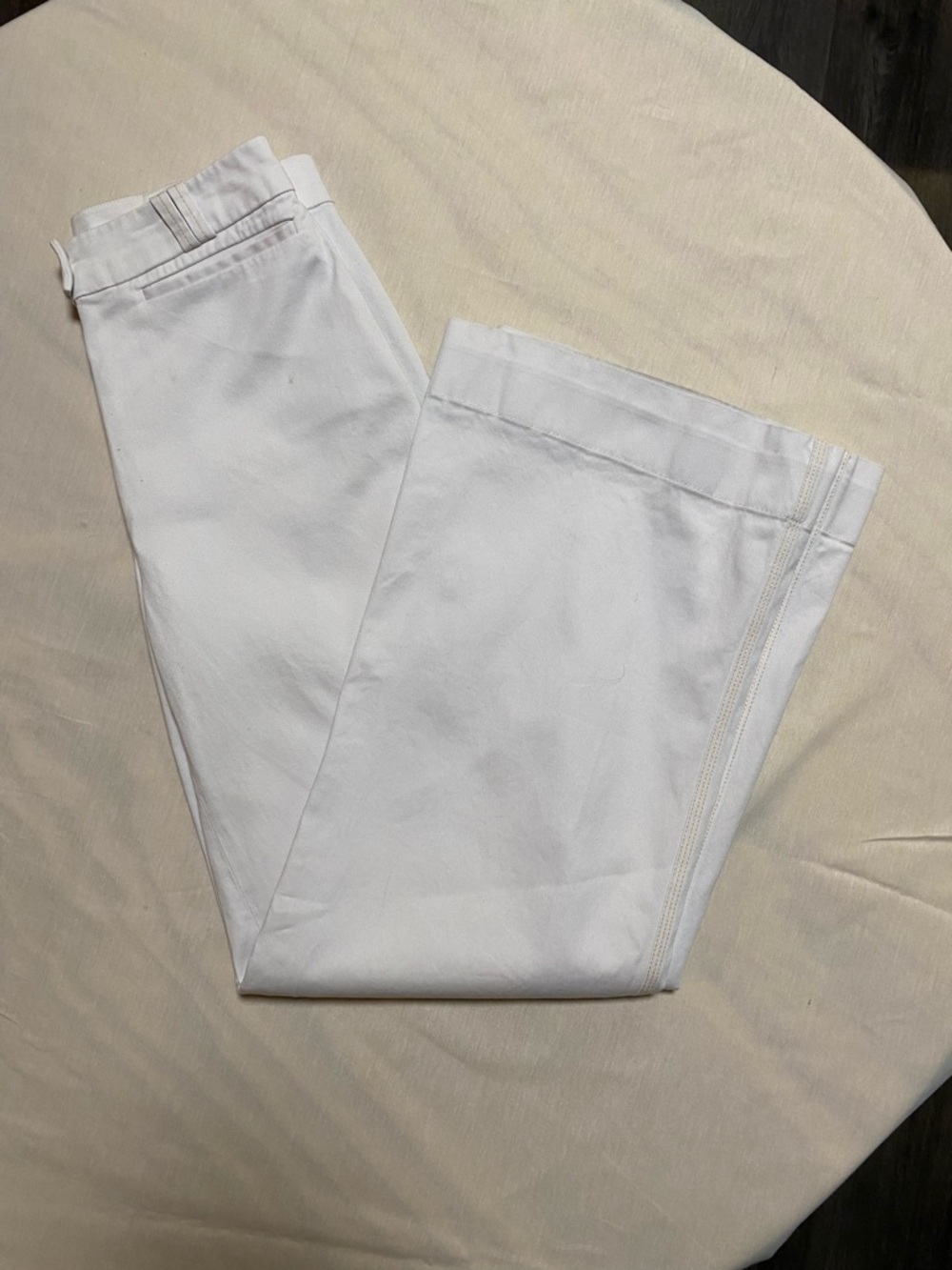 Acne Studios Tiffan LT SS18 White Bootcut Flare Trousers